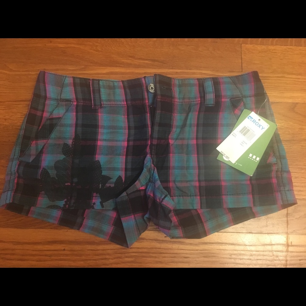 Plaid Roxy Shorts